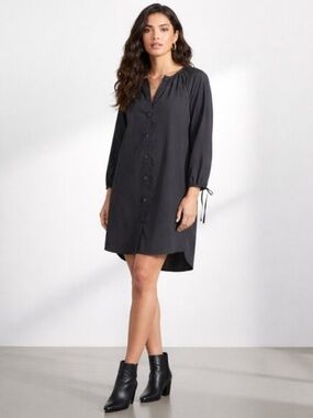 J. Crew Mini Dress Off Black Charcoal Size Small Minimalist Shift